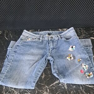Embroidered Blue Jeans